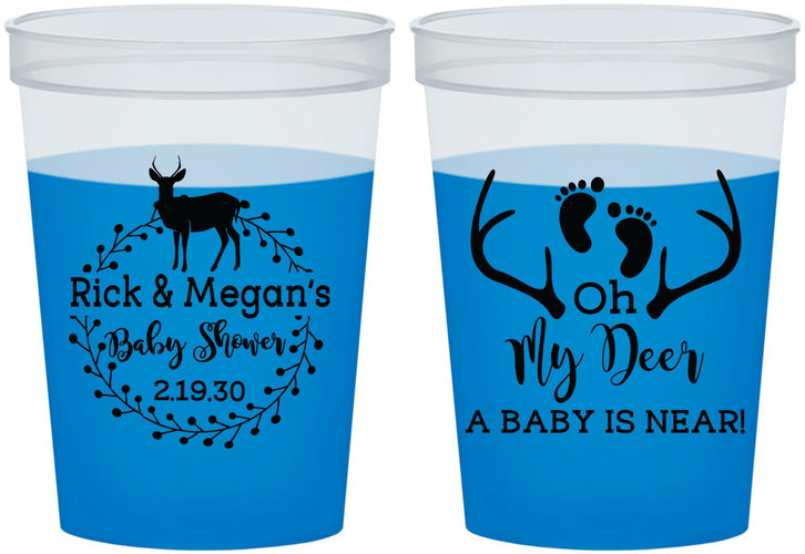 Custom Baby Shower 16 oz Color Changing Cups - Oh My Deer | 90123