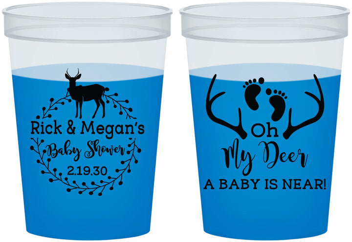 Custom Baby Shower 16 oz Color Changing Cups - Oh My Deer | 90123