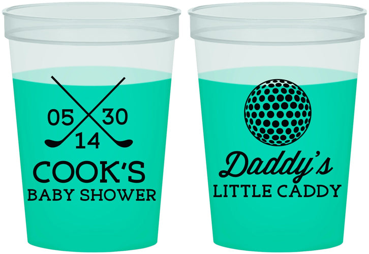 Custom Baby Shower 16 oz Color Changing Cups - Golf Little Caddy | 90135