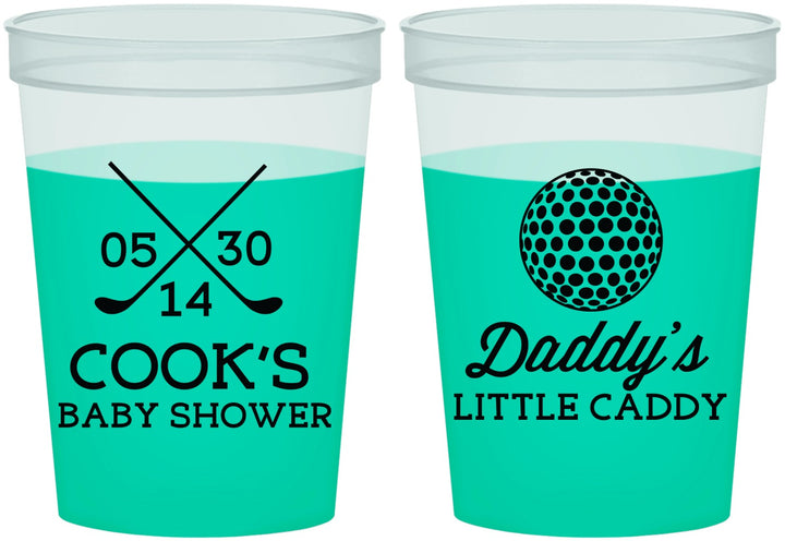 Custom Baby Shower 16 oz Color Changing Cups - Golf Little Caddy | 90135