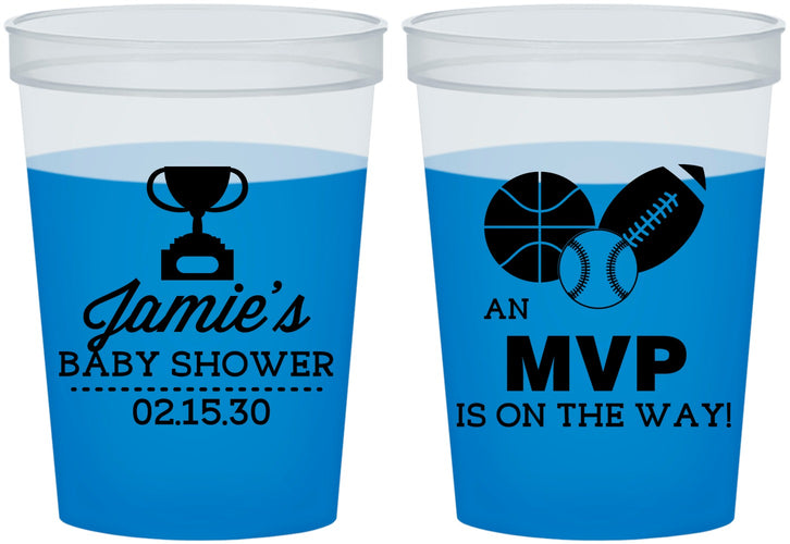 Custom Baby Shower 16 oz Color Changing Cups - Sports Mvp | 90141