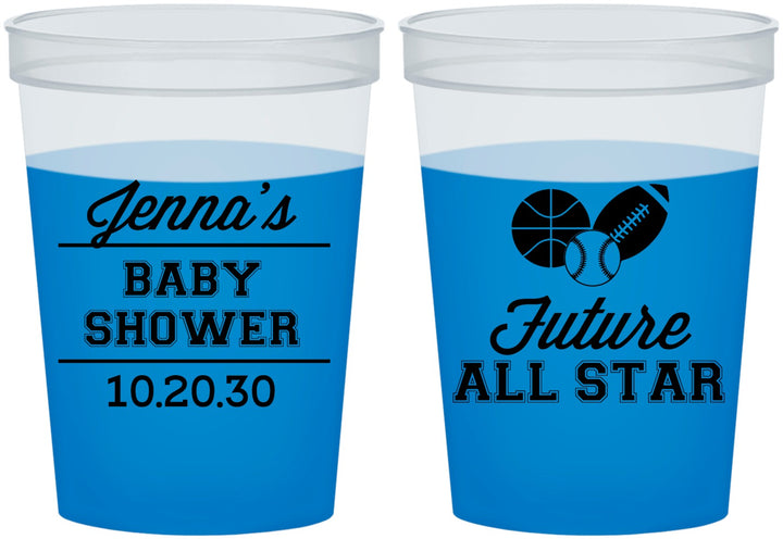 Custom Baby Shower 16 oz Color Changing Cups - Future All Star | 90146