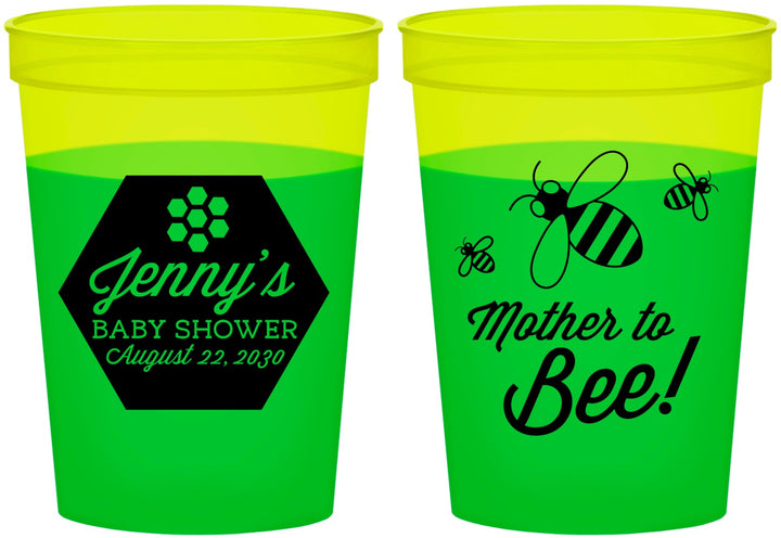 Custom Baby Shower 16 oz Color Changing Cups - Mother To Bee | 90153