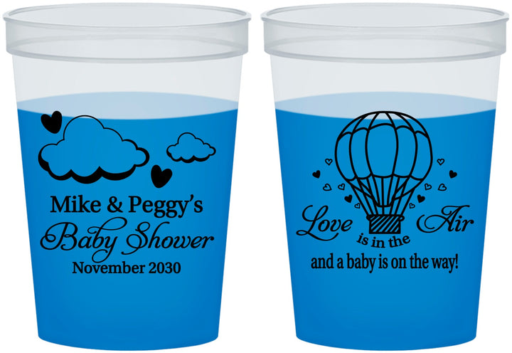 Custom Baby Shower 16 oz Color Changing Cups - Love Is In The Air | 90163