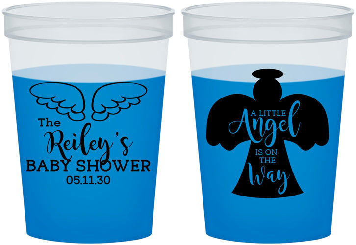 Custom Baby Shower 16 oz Color Changing Cups - Angel On The Way | 90165