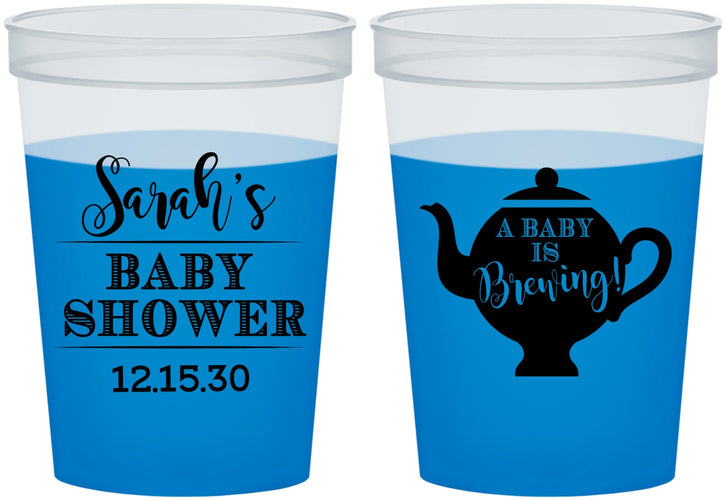 Custom Baby Shower 16 oz Color Changing Cups - Baby Is Brewing | 90172