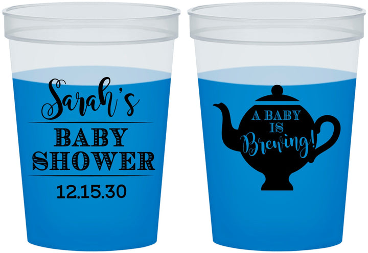 Custom Baby Shower 16 oz Color Changing Cups - Baby Is Brewing | 90172