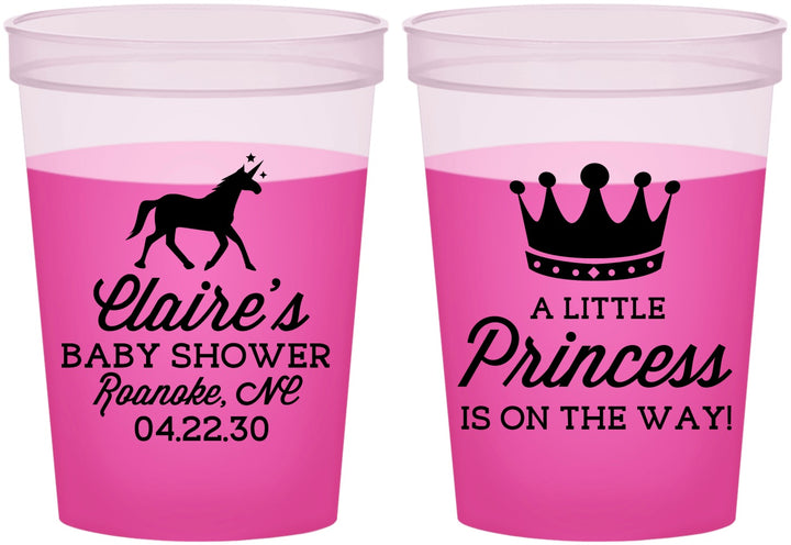 Custom Baby Shower 16 oz Color Changing Cups - Little Princess | 90174