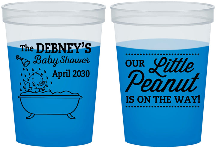 Custom Baby Shower 16 oz Color Changing Cups - Little Peanut | 90180