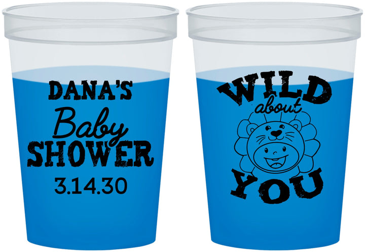 Custom Baby Shower 16 oz Color Changing Cups - Lion Wild About You | 90186