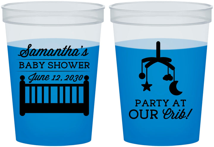 Custom Baby Shower 16 oz Color Changing Cups - Party At Our Crib | 90187