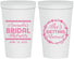 Personalized Bridal Shower 22 oz Stadium Cups - She's Getting Married | 100003