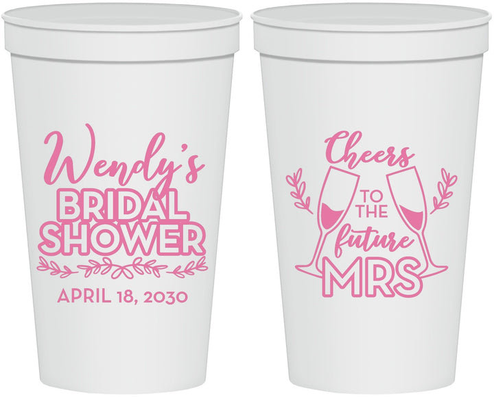 Personalized Bridal Shower 22 oz Stadium Cups - Future Mrs | 100011