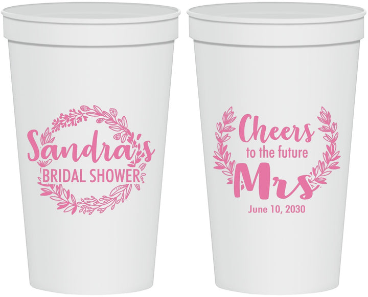 Personalized Bridal Shower 22 oz Stadium Cups - Future Mrs | 100015