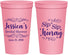 Personalized Bridal Shower 22 oz Stadium Cups - Sip Sip Hooray | 100016