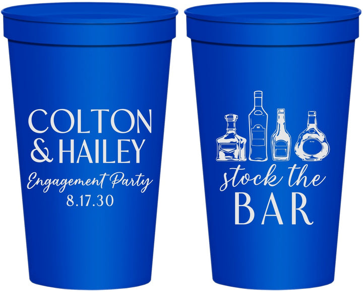 Personalized Engagement 22 oz Stadium Cups - Stock The Bar | 10005