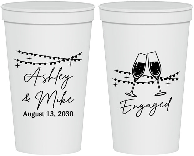 Personalized Engagement 22 oz Stadium Cups - Engaged | 10007