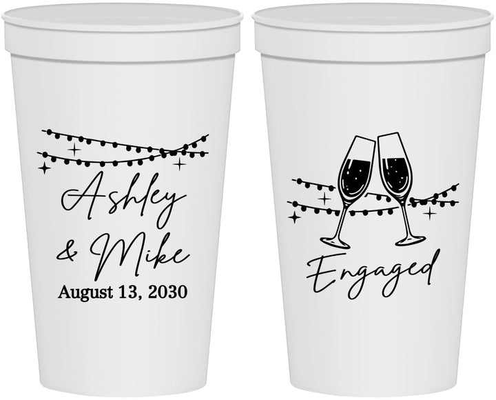 Personalized Engagement 22 oz Stadium Cups - Engaged | 10007