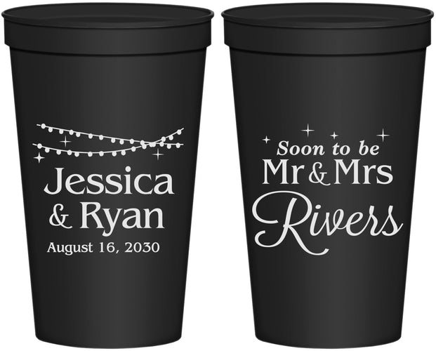 Personalized Engagement 22 oz Stadium Cups - Soon To Be Mr And Mrs | 10008