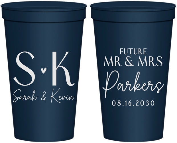 Personalized Engagement 22 oz Stadium Cups - Future Mr And Mrs | 10012