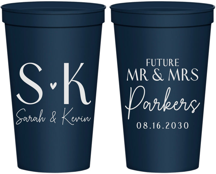Personalized Engagement 22 oz Stadium Cups - Future Mr And Mrs | 10012