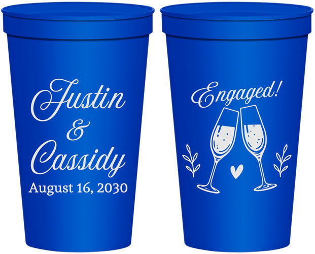 Personalized Engagement 22 oz Stadium Cups - Engaged | 10013