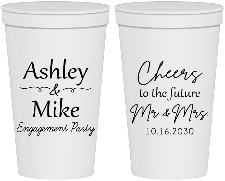 Personalized Engagement 22 oz Stadium Cups - Future Mr And Mrs | 10014