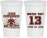 Personalized Bar Mitzvah 22 oz Stadium Cups - 13th Birthday Football | 110002
