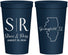Personalized Wedding 22 oz Stadium Cups - Illinois | 112