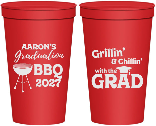 Personalized Graduation 22 oz Stadium Cups - Class Of 2027 Bbq | 130007
