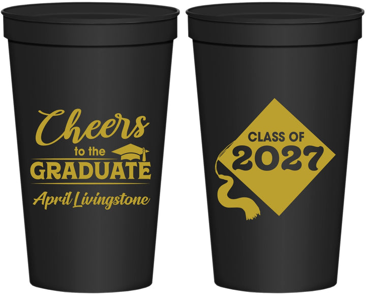 Personalized Graduation 22 oz Stadium Cups - Class Of 2027 Tassel Hassel | 130033