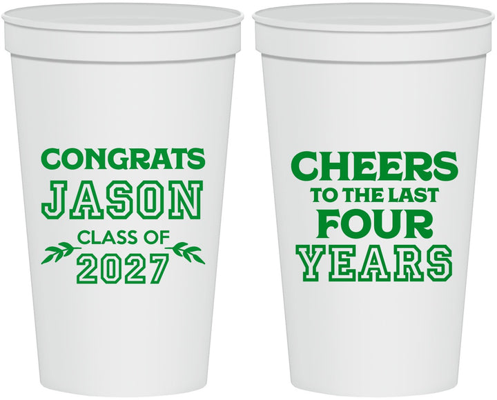 Personalized Graduation 22 oz Stadium Cups - Class Of 2027 Last Four Years | 130036