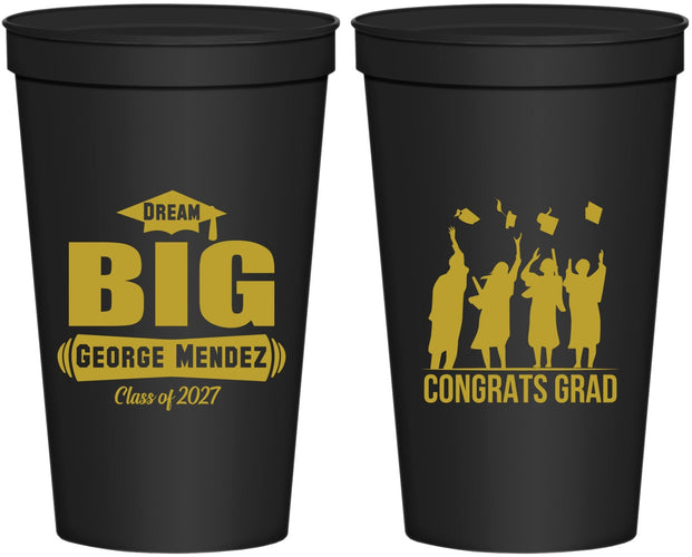 Personalized Graduation 22 oz Stadium Cups - Class Of 2027 Dream Big | 130039
