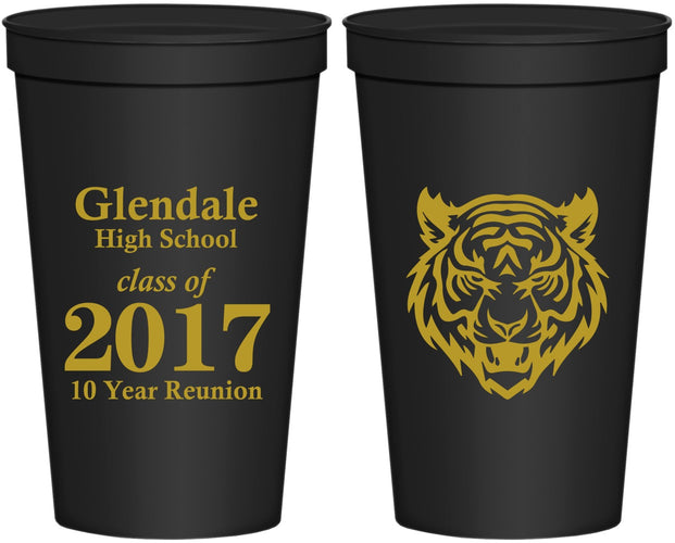 Personalized Class Reunion 22 oz Stadium Cups - Class Of 2017 10 Year | 140000