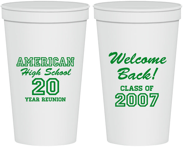 Personalized Class Reunion 22 oz Stadium Cups - Class Of 2007 20 Year | 140001