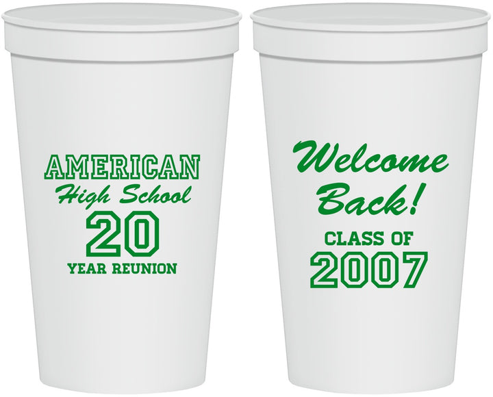 Personalized Class Reunion 22 oz Stadium Cups - Class Of 2007 20 Year | 140001
