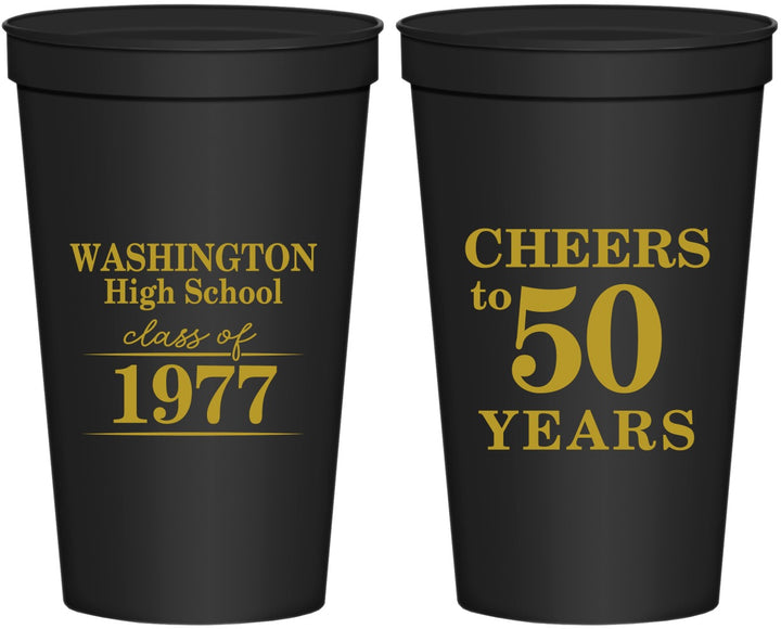 Personalized Class Reunion 22 oz Stadium Cups - Class Of 1977 50 Year | 140004