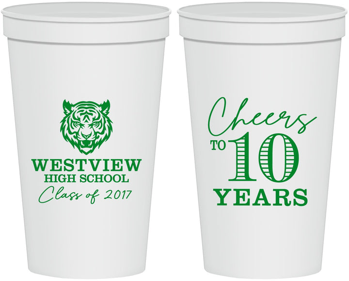 Personalized Class Reunion 22 oz Stadium Cups - Class Of 2017 10 Year | 140005