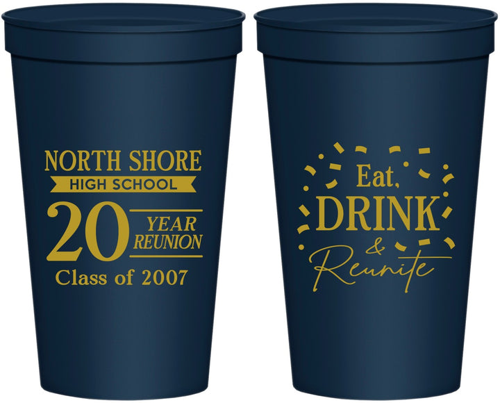 Personalized Class Reunion 22 oz Stadium Cups - Class Of 2007 20 Year | 140006