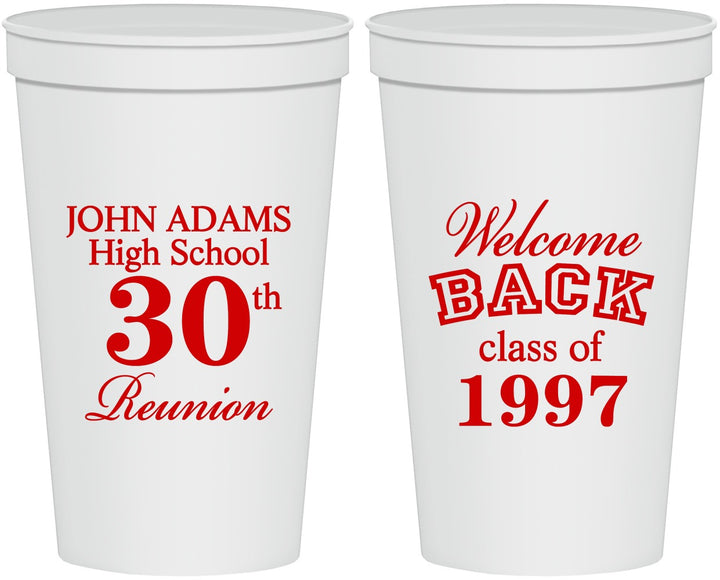 Personalized Class Reunion 22 oz Stadium Cups - Class Of 1997 30 Year | 140007
