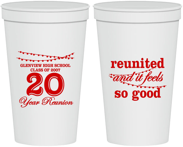 Personalized Class Reunion 22 oz Stadium Cups - Class Of 2007 20 Year | 140011