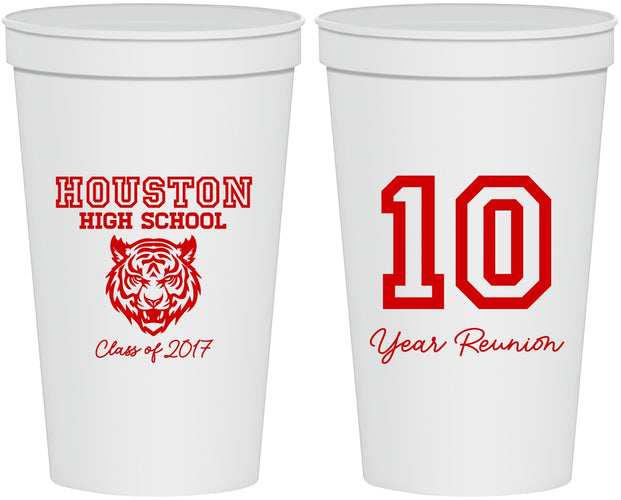 Personalized Class Reunion 22 oz Stadium Cups - Class Of 2017 10 Year | 140015