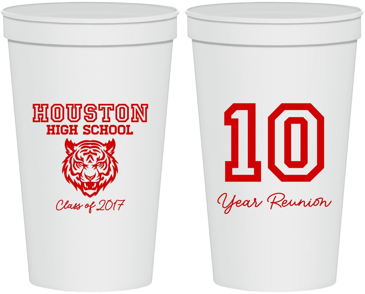 Personalized Class Reunion 22 oz Stadium Cups - Class Of 2017 10 Year | 140015