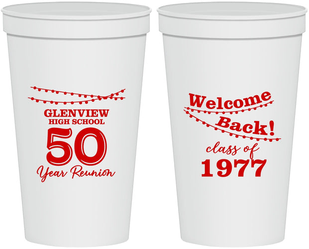 Personalized Class Reunion 22 oz Stadium Cups - Class Of 1977 50 Year | 140019