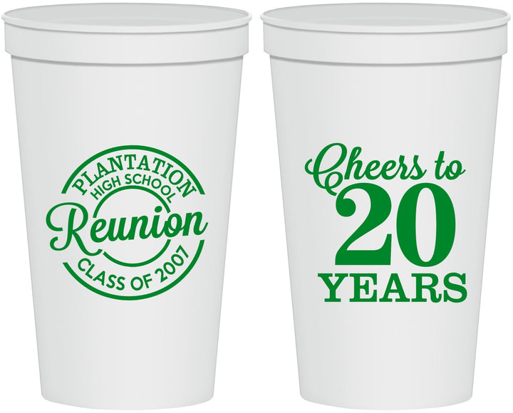 Personalized Class Reunion 22 oz Stadium Cups - Class Of 2007 20 Year | 140021