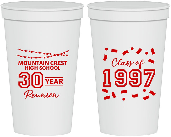 Personalized Class Reunion 22 oz Stadium Cups - Class Of 1997 30 Year | 140027