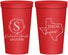 Personalized Wedding 22 oz Stadium Cups - Texas | 142