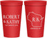 Personalized Wedding 22 oz Stadium Cups - Wisconsin | 148