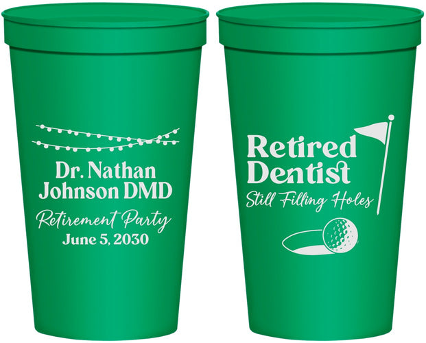 Personalized Retirement 22 oz Stadium Cups - Dentist | 150019