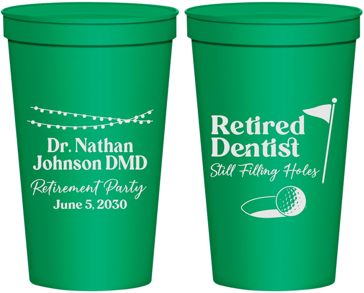 Personalized Retirement 22 oz Stadium Cups - Dentist | 150019